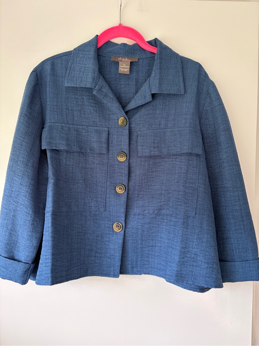 Olivia & Martin Button-Front Blouse - Size XL